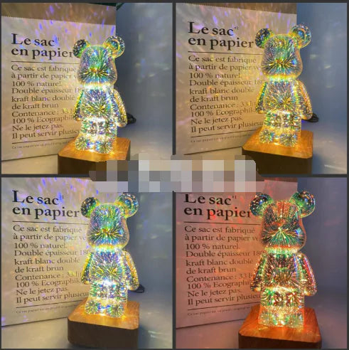 3D Bear Firework Light Lamp